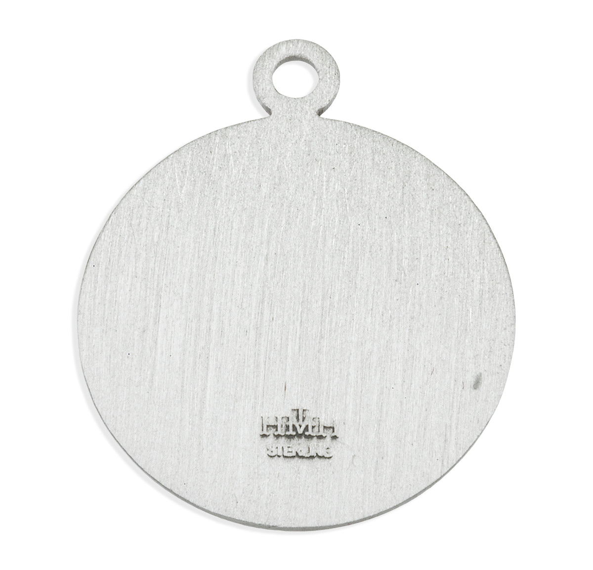 Lightweight Large Saint Christopher Round Medal Necklace, Sterling Silver