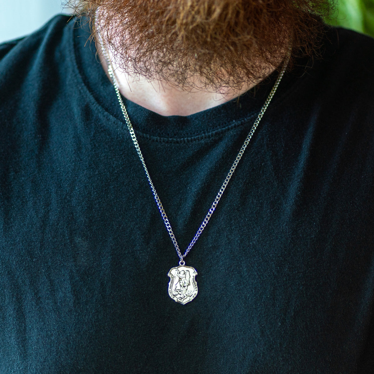 St. Michael Medal with Shield Shape