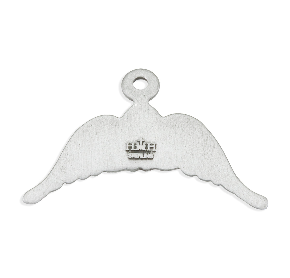 Winged Angel Medal Necklace, Sterling Silver