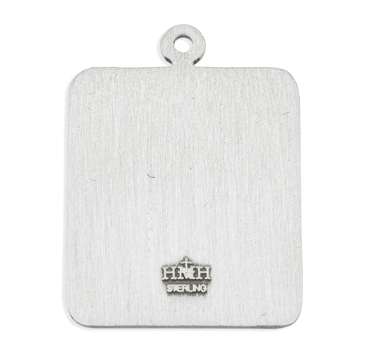Large Saint Christopher Square Medal Necklace, Sterling Silver