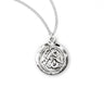 Scalloped Edge Round Saint Michael Medal for Women