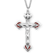 Holy Spirit Crucifix Necklace, Sterling Silver