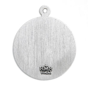 Small Saint Michael Medal Necklace, Sterling Silver
