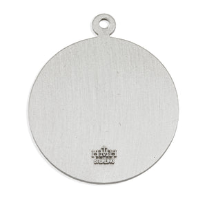 Large Saint Michael Medal Necklace, Sterling Silver
