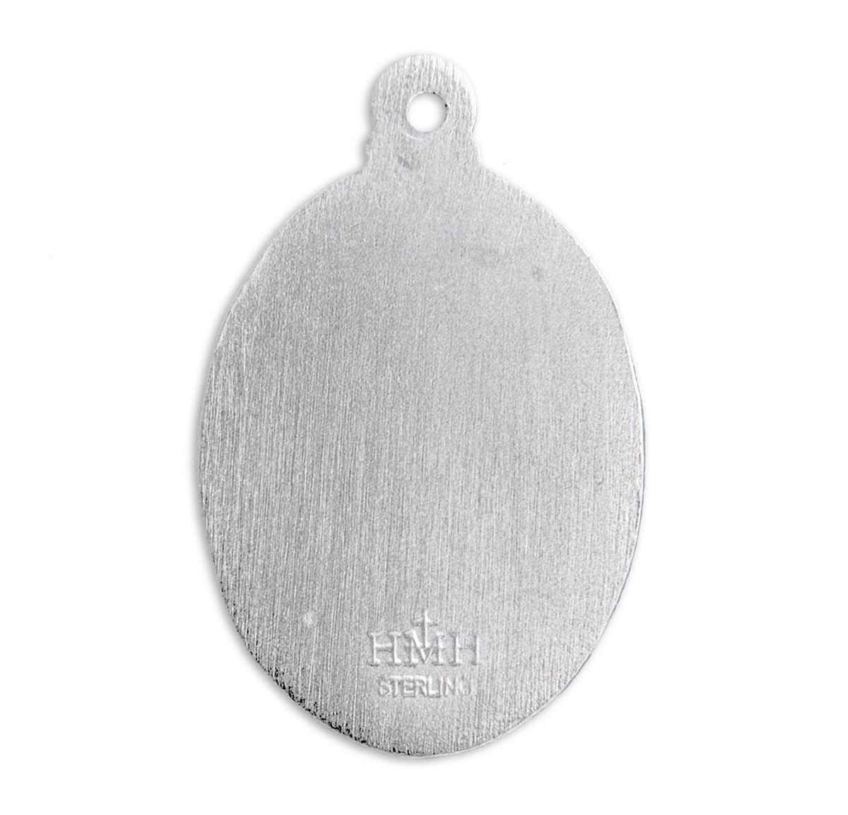 Bordered Saint Michael Pendant Necklace, Sterling Silver