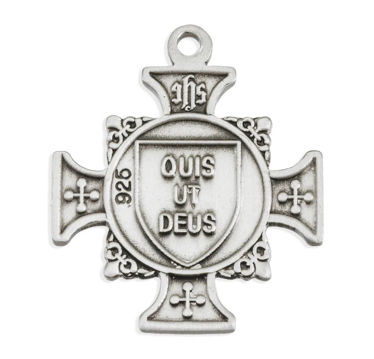 St. Michael Maltese Cross Sterling Silver Pendant