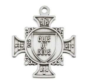 St. Michael Maltese Cross Sterling Silver Pendant
