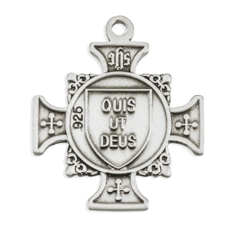St. Michael Maltese Cross Sterling Silver Pendant