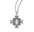 Maltese Benedictine Medal Necklace, Sterling Silver