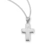 Plain Wide Cross Necklace, Sterling Silver
