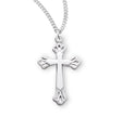 Petite Flare Tip Cross Necklace, Sterling Silver