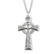 Slender Celtic Knot Cross Necklace, Sterling Silver