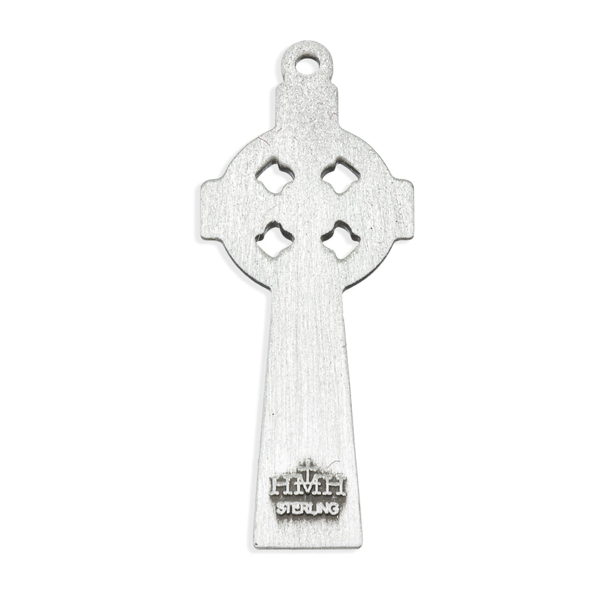 Lightweight Large Irish Celtic Cross Necklace, Sterling Silver