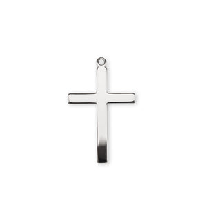 Extra Large Plain Cross Necklace, Sterling Silver