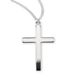Extra Large Plain Cross Necklace, Sterling Silver