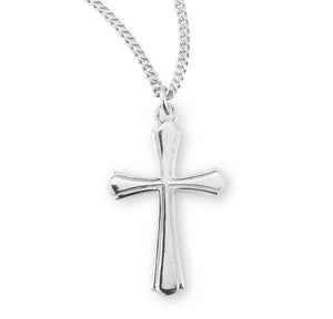 Large Plain Cross Necklace, Sterling Silver