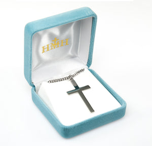 High Polish Latin Cross Necklace, Sterling Silver