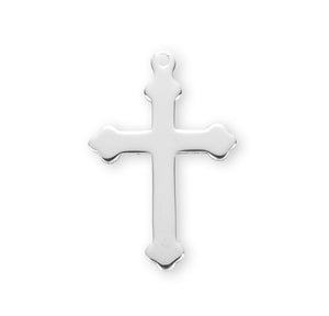 Large High Polish Cross Necklace, Sterling Silver