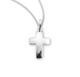 Small Simple Cross Necklace, Sterling Silver