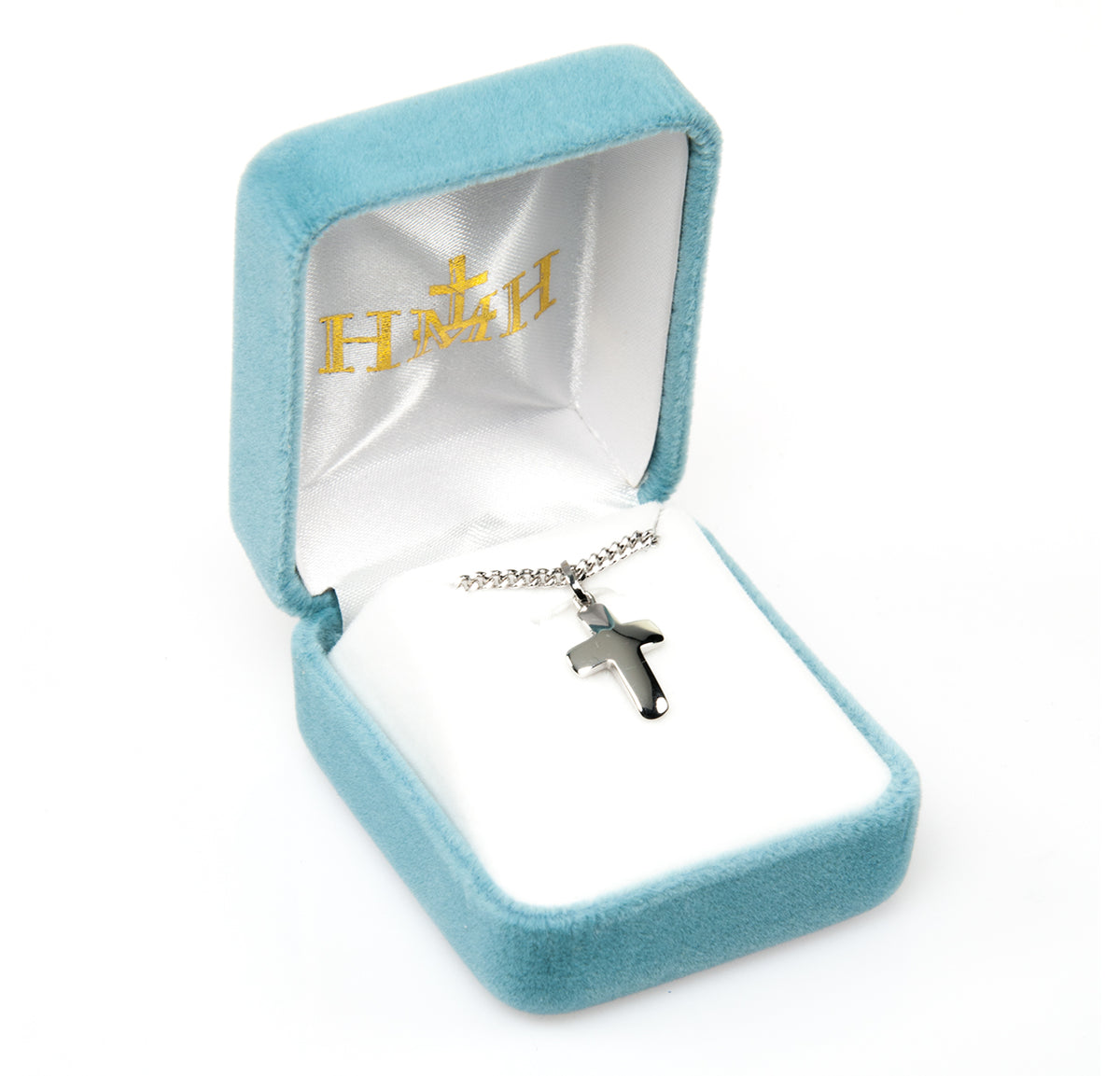 Small Simple Cross Necklace, Sterling Silver