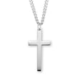 Extra Large High Polish Cross Necklace, Sterling Silver