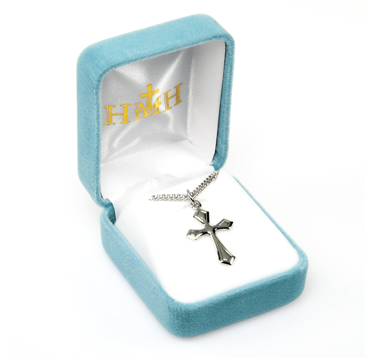 Pointed Fancy Cross Necklace, Sterling Silver
