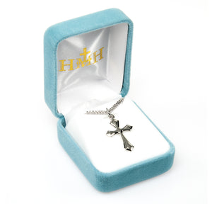 Pointed Fancy Cross Necklace, Sterling Silver