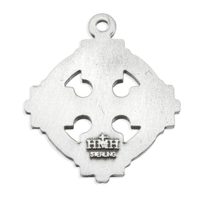 Celtic Wheel Cross Necklace, Sterling Silver