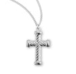 Twist Cross Necklace, Sterling Silver