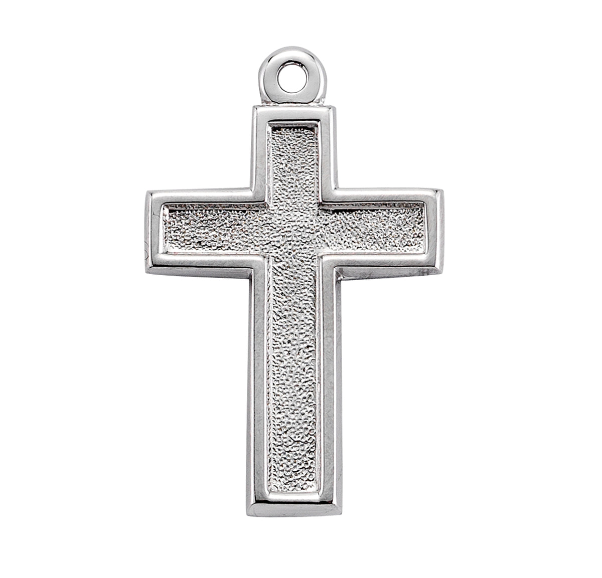 Hammered Cross Necklace, Sterling Silver