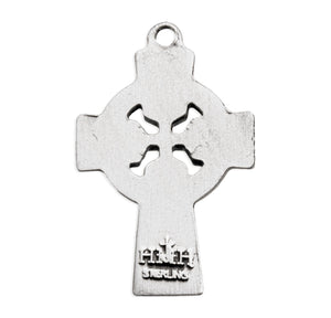Lightweight Small Irish Celtic Cross Necklace, Sterling Silver