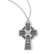 Lightweight Small Irish Celtic Cross Necklace, Sterling Silver
