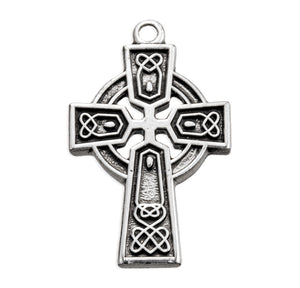 Lightweight Small Irish Celtic Cross Necklace, Sterling Silver