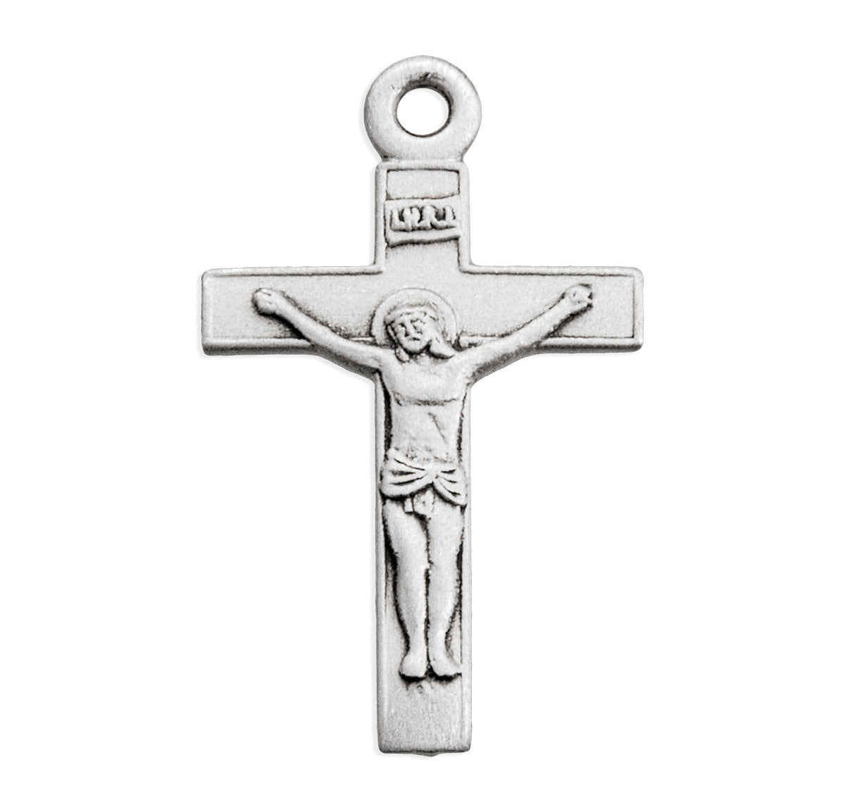 Kids' Small Crucifix Necklace, Sterling Silver