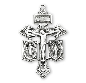 Pardon Crucifix Necklace, Sterling Silver