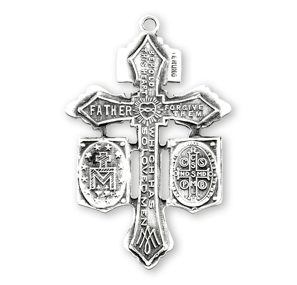 Pardon Crucifix Necklace, Sterling Silver