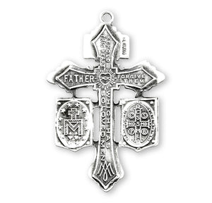 Pardon Crucifix Necklace, Sterling Silver
