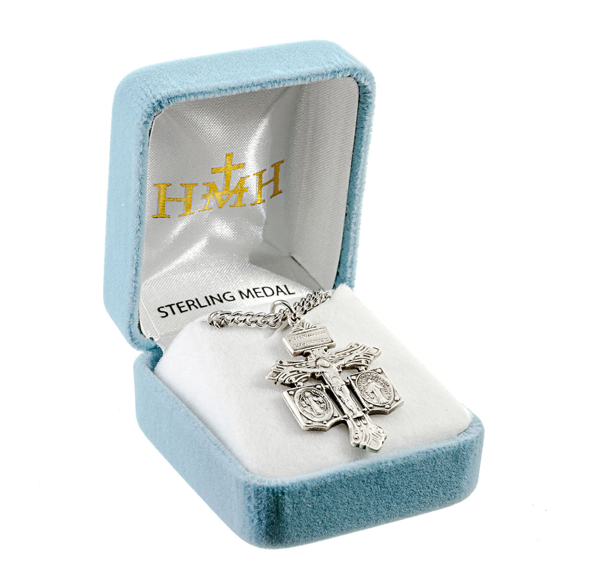 Pardon Crucifix Necklace, Sterling Silver