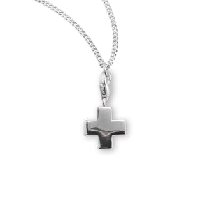 Tiny Cross Necklace, Sterling Silver