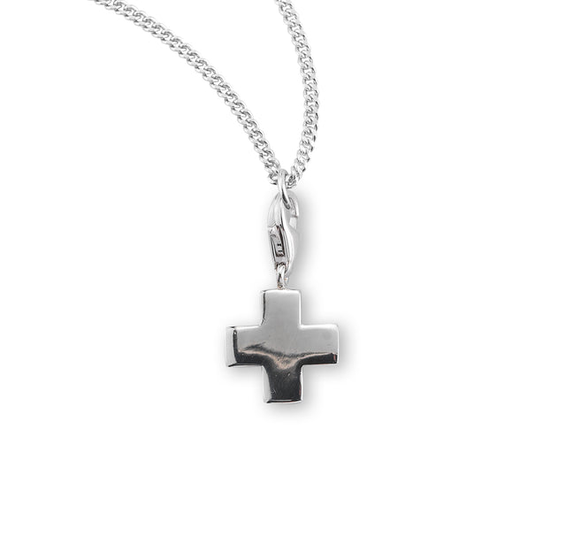 Tiny Cross Necklace, Sterling Silver