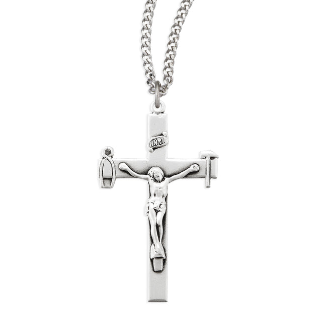 La Salette Crucifix Necklace, Sterling Silver
