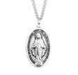 Spanish Oval Miraculous Medal Necklace, Sterling Silver