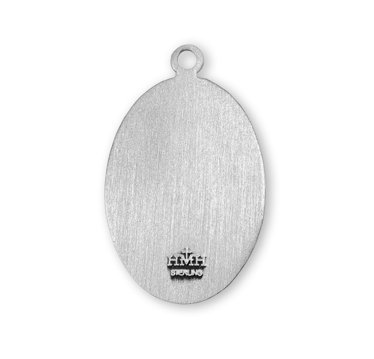 Large Saint Jacob Oval Medal Necklace, Sterling Silver