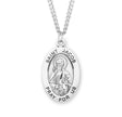 Large Saint Jacob Oval Medal Necklace, Sterling Silver