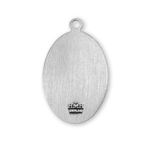 Large Saint Susan Oval Medal Necklace, Sterling Silver