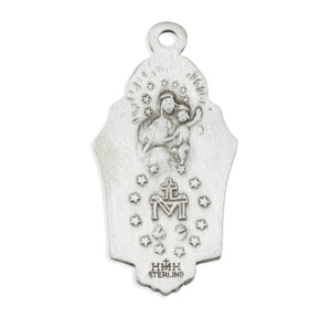 Miraculous Scapular Combination Medal Necklace, Sterling Silver
