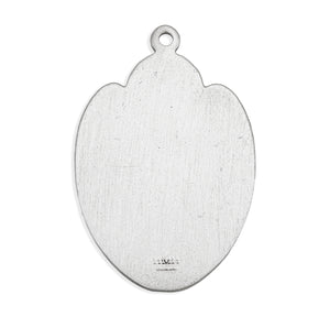 Saint Sebastian Army Shield Medal Necklace, Sterling Silver