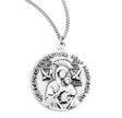 Our Lady of Perpetual Help Round Medal Necklace, Sterling Silver