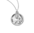Double-Sided Our Lady of Czestochowa Round Medal Necklace, Sterling Silver
