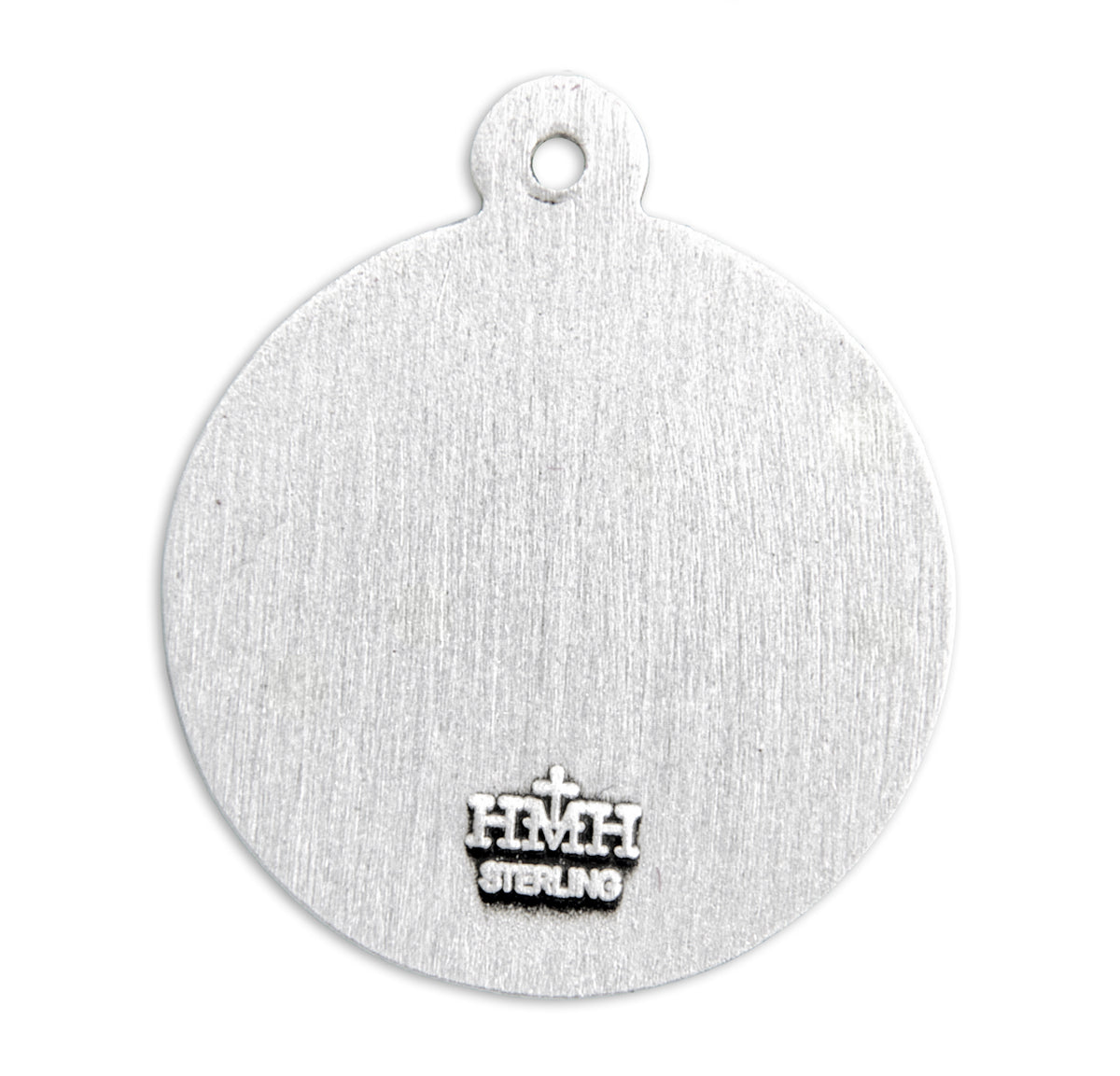 Medium Our Lady of Guadalupe Round Medal Necklace, Sterling Silver